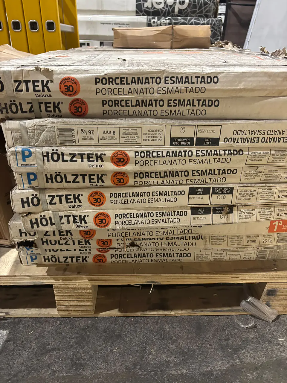 Porcelanato 60 x 60 cm 1,44 m2 Blanco Pulido Caja 2da 2