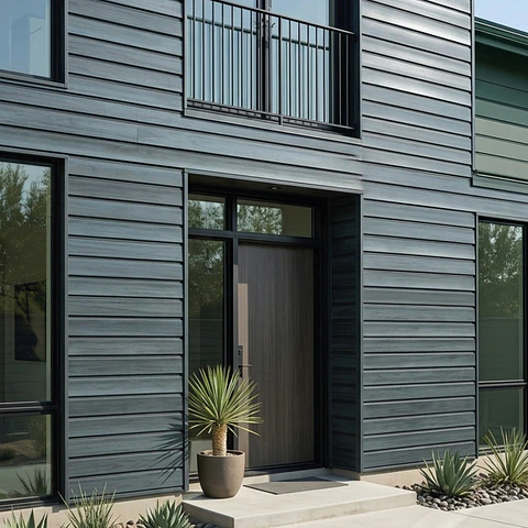 Metal Siding Gris Rustic 4 tablas, 2900x383x16mm, Caja 10 Unids.