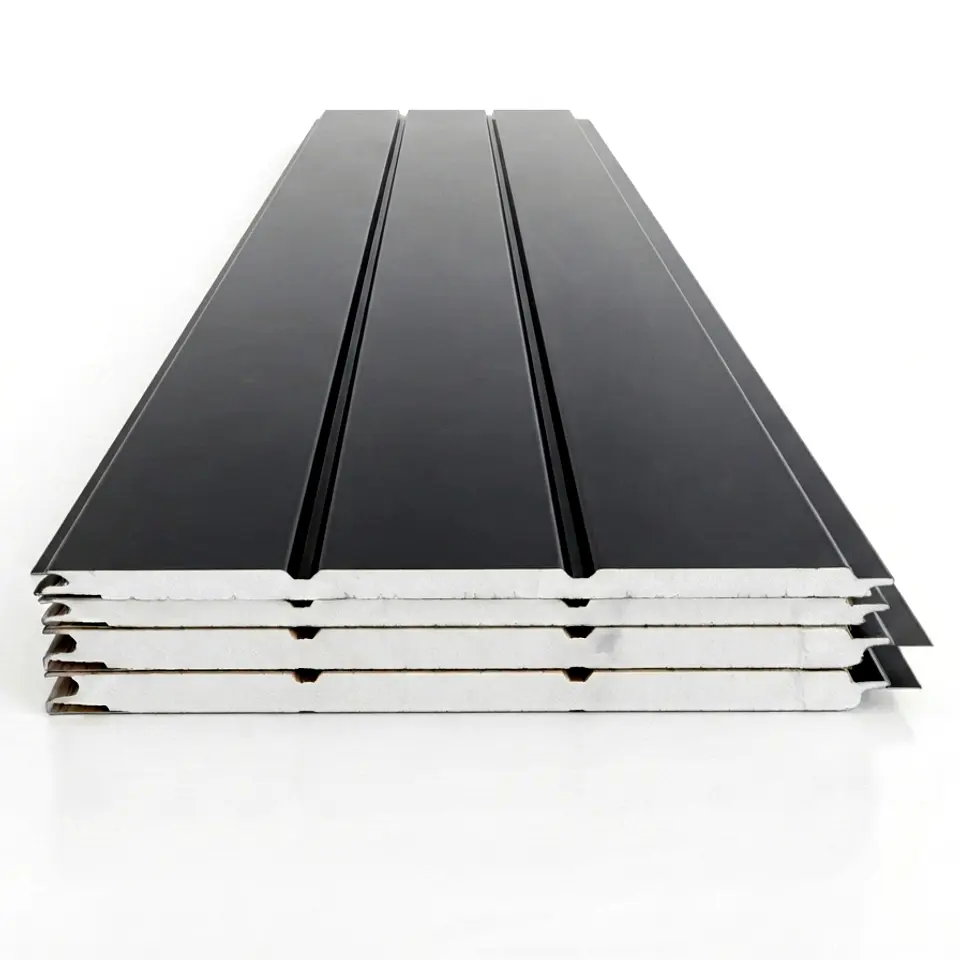 Metal Siding Negro Onix 3 tablas, 2900x383x16mm, Caja 10 Unids. 1