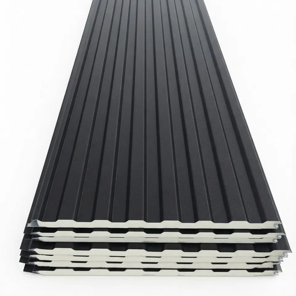 Metal Siding Negro Onix 7 tablas, 2900x363x16mm, Caja 10 Unids. 1