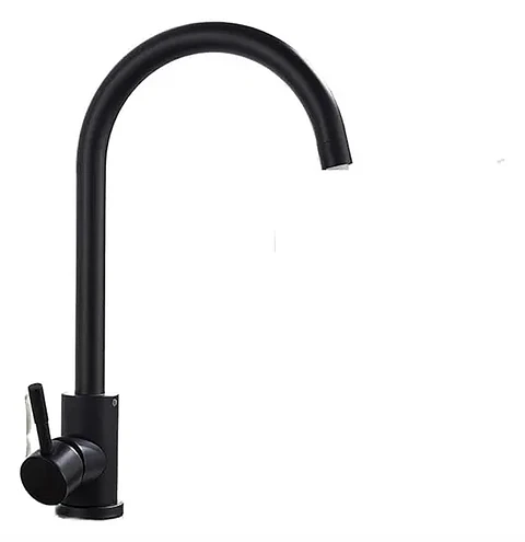 Grifo Monocomando Cocina DOER Marayes Negra Negro Acero Inoxidable