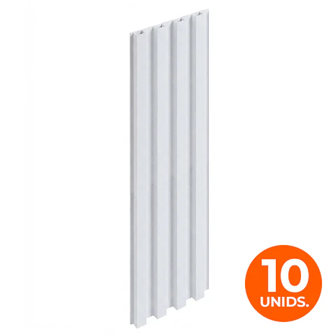Wall Panel WPC Decorativo Blanco Polar, 240x16, 22mm, Caja 10 Unids.