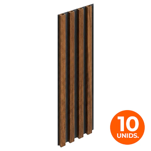 Wall Panel WPC Decorativo Roble Ahumado, 240x16, 22mm, Caja 10 Unids.