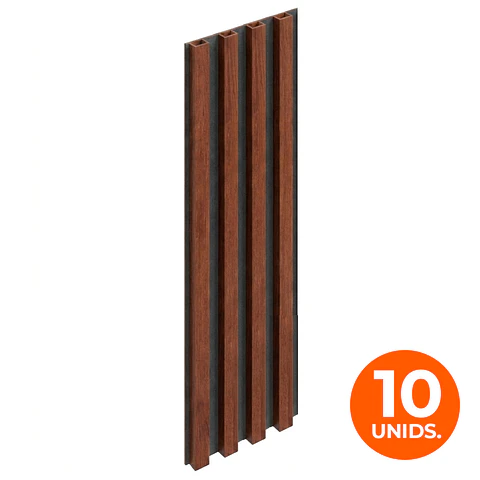 Wall Panel WPC Decorativo Nogal Imperial, 240x16, 22mm, Caja 10 Unids.