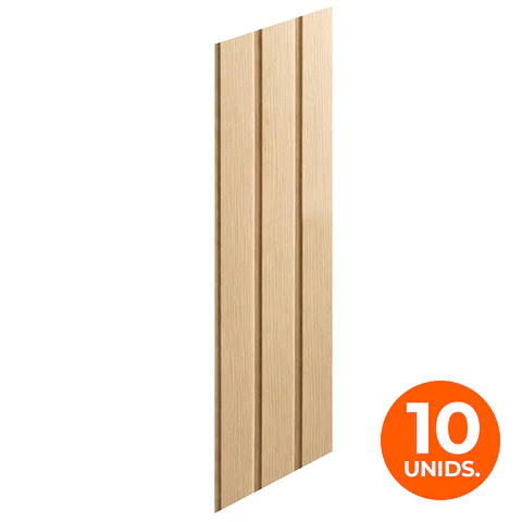 Wall Panel WPC Decorativo Cedro Arena, 240x19,5cm x 12mm, Caja 10 Unids.