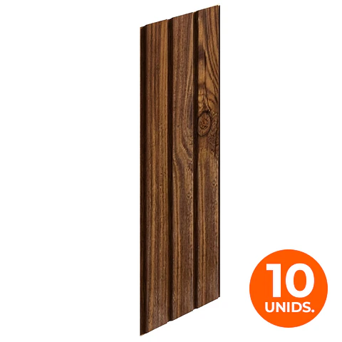 Wall Panel WPC Decorativo Roble Miel, 240x19,5cm x 12mm, Caja 10 Unids.