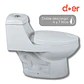 WC One Piece Tilcara Certificado 4 y 6 litros descarga a Piso distancia 30cm blanco - Miniatura 5