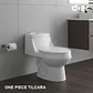 WC One Piece Tilcara Certificado 4 y 6 litros descarga a Piso distancia 30cm blanco - Miniatura 2