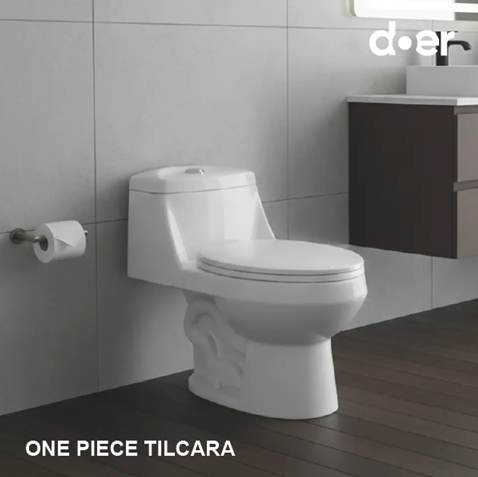 WC One Piece Tilcara Certificado 4 y 6 litros descarga a Piso distancia 30cm blanco 2