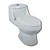 WC One Piece dual flush 4 y 6 litros descarga a Piso distancia 30cm blanco
