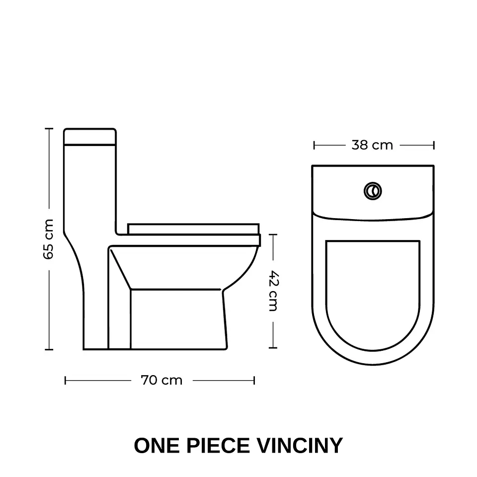 WC One Piece dual flush 4 y 6 litros descarga a Piso distancia 30cm blanco 2