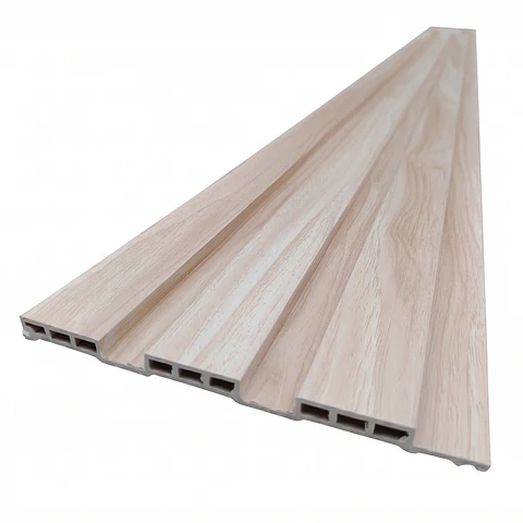 Wall Panel WPC Decorativo Cedro Arena, 240x19,5cm x 12mm, Caja 10 Unids.