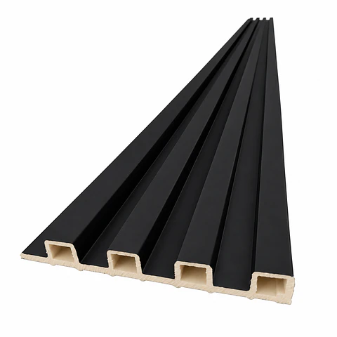 Wall Panel WPC Decorativo Negro Onix, 240x16, 22mm, Caja 10 Unids.