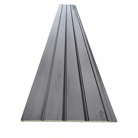 Metal Siding Gris Rustic 4 tablas, 2900x383x16mm, Caja 8 Unids.