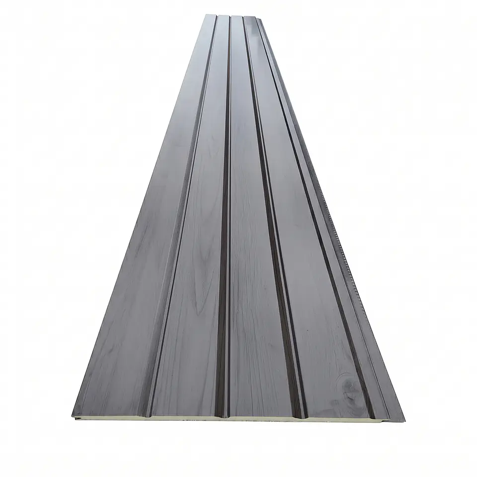 Metal Siding Gris Rustic 4 tablas, 2900x383x16mm, Caja 8 Unids. 2