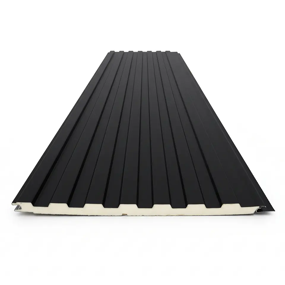 Metal Siding Negro Onix 7 tablas, 2900x363x16mm, Caja 8 Unids. 2