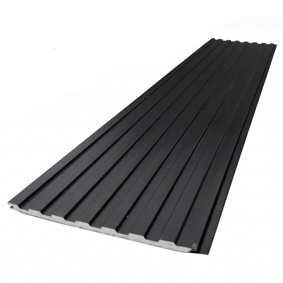 Metal Siding Negro Onix 7 tablas, 2900x363x16mm, Caja 8 Unids. 1