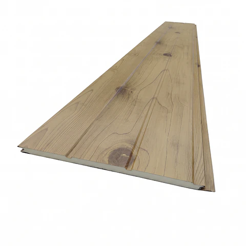 Metal Siding Cipres Biselado 3 tablas, 2900x383x16mm, Caja 8 Unids.
