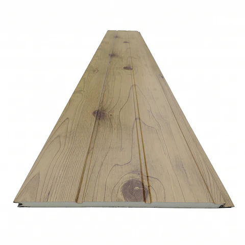 Metal Siding Cipres Biselado 3 tablas, 2900x383x16mm, Caja 8 Unids.