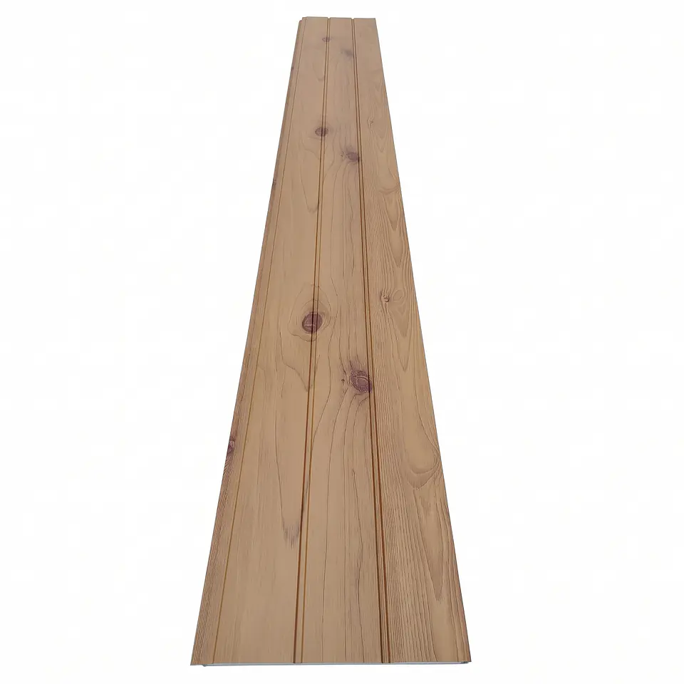 Metal Siding Roble Claro 3 tablas, 2900x383x16mm, Caja 8 Unids. 4