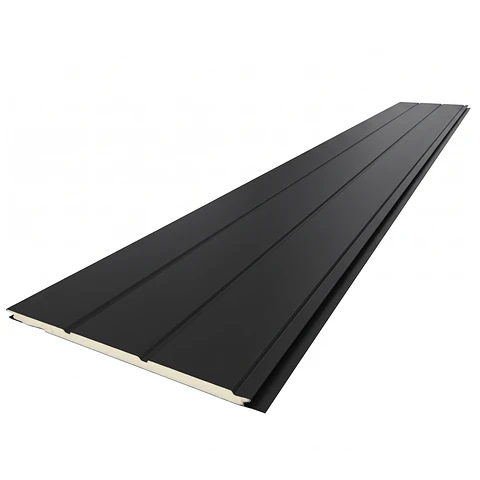 Metal Siding Negro Onix 3 tablas, 2900x383x16mm, Caja 8 Unids.