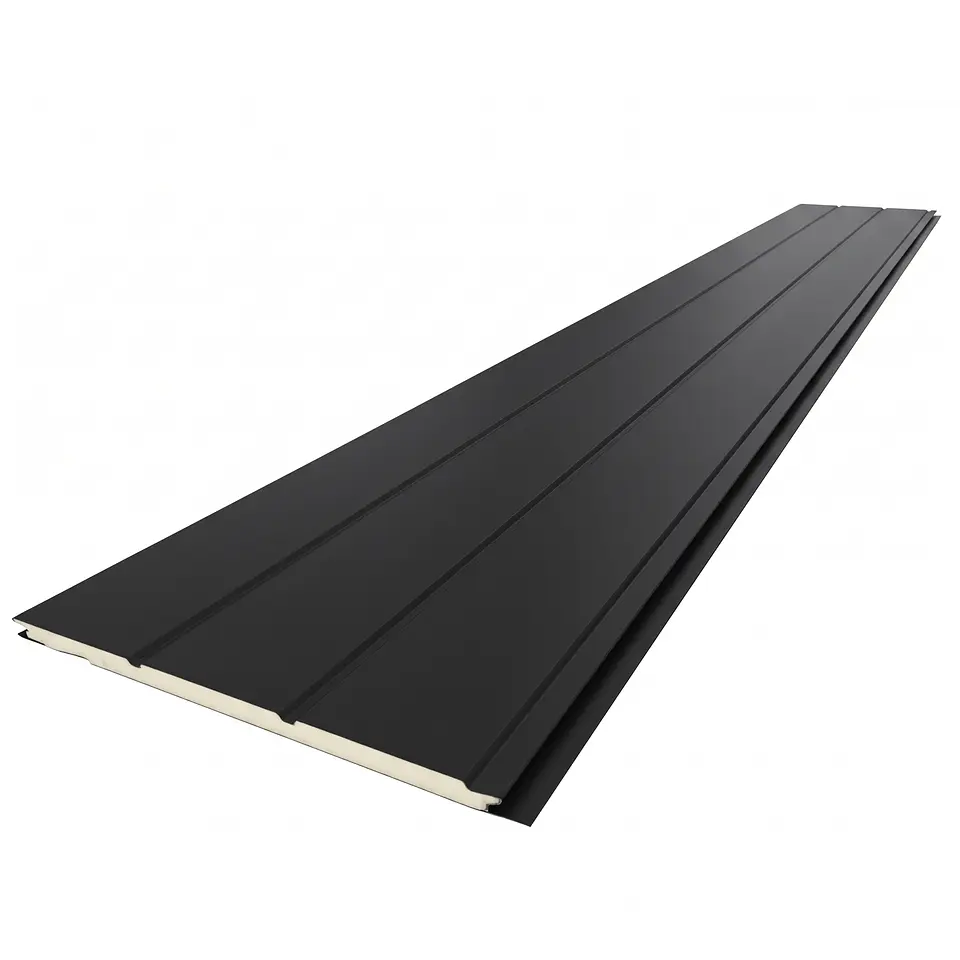 Metal Siding Negro Onix 3 tablas, 2900x383x16mm, Caja 8 Unids. 1