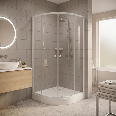Cabina ducha Shower Curvo 70 x 70 x 200 cm Blanco
