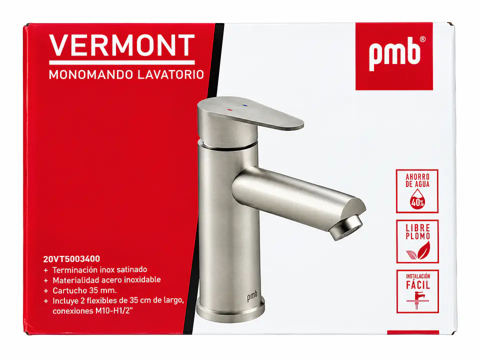 Monomando Lavamanos Inox satinado 2