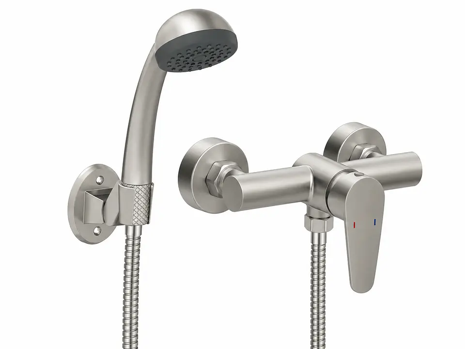 Monomando ducha de acero inoxidable satinado 1