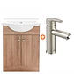 Combo Vanitorio a Piso Lenga 60cm + Grifería Lavatorio Inox satinado - Miniatura 1