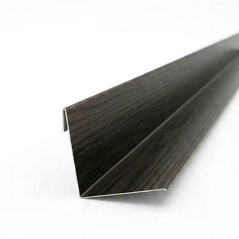 Perfil Esquinero Interior Metal Siding 300cm, Roble Dark