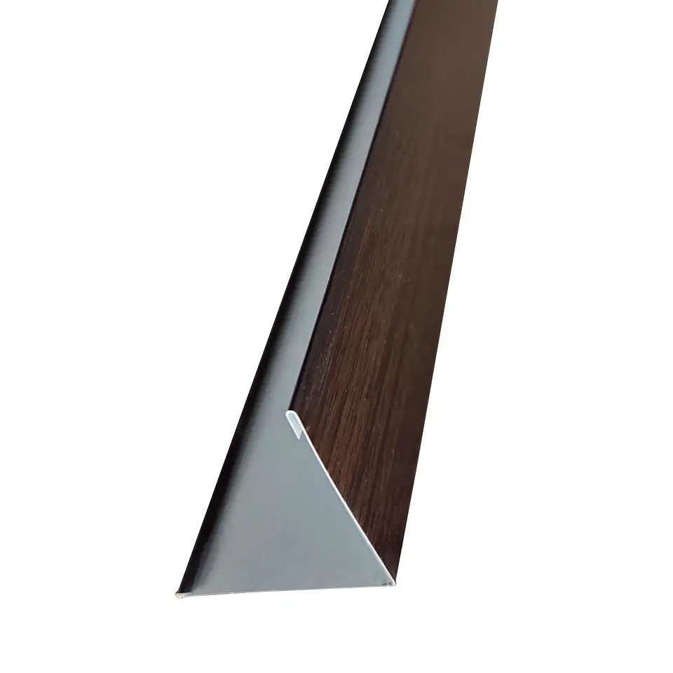 Perfil Esquinero Exterior Metal Siding 300cm, Roble Dark 1