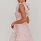 Oliana Tied Shoulders Keyhole Mini Dress Blush - thumbnail 3