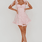 Oliana Tied Shoulders Keyhole Mini Dress Blush - thumbnail 4