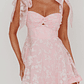 Oliana Tied Shoulders Keyhole Mini Dress Blush - thumbnail 5