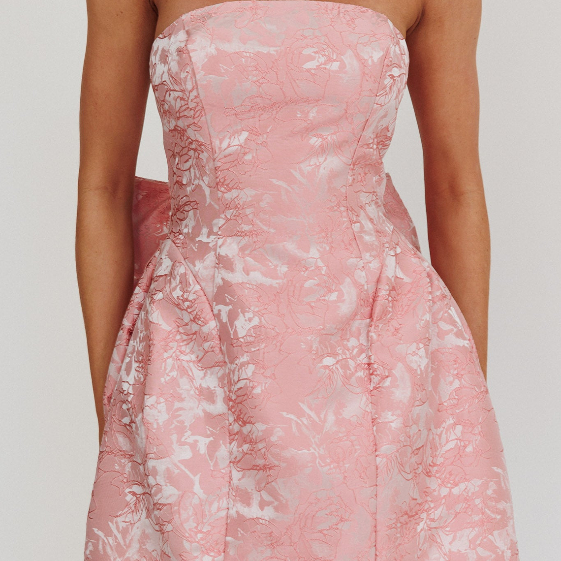 Melty Kisses Bow Mini Dress Pink 5