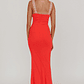 Girl Power Lace Strap Maxi Dress Red - thumbnail 2