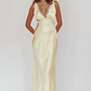 Ivonne Lace Trim V-Neck Maxi Dress Butter - thumbnail 1