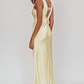 Ivonne Lace Trim V-Neck Maxi Dress Butter - thumbnail 3