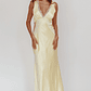 Ivonne Lace Trim V-Neck Maxi Dress Butter - thumbnail 4