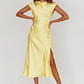 Lucinda Twist Back Midi Dress Butter - thumbnail 1