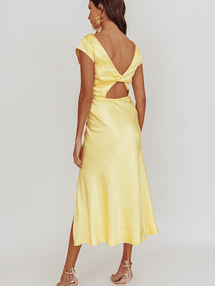 Lucinda Twist Back Midi Dress Butter
