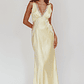 Ivonne Lace Trim V-Neck Maxi Dress Butter - thumbnail 6