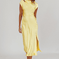 Lucinda Twist Back Midi Dress Butter - thumbnail 3