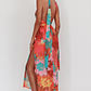 Cipriana Backless Halter Maxi Dress Floral Pink - thumbnail 2