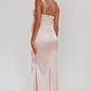 Blushing Ruffle Trim Midi Dress Baby Pink - thumbnail 3