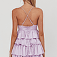Heavenly Bliss Ruffle Mini Dress Lilac - thumbnail 2