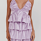 Heavenly Bliss Ruffle Mini Dress Lilac - thumbnail 4