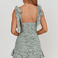 Neriah Tied Shoulder Lace Mini Dress Sage - thumbnail 2