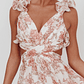 Madara Lace-Up Back Maxi Dress Floral Peach - thumbnail 2